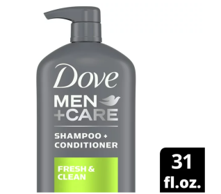 Dove Men+Care Scalp Care 2 in 1 Shampoo and Conditioner;  Fresh & Clean Scent for All Hair Types;  31 fl oz