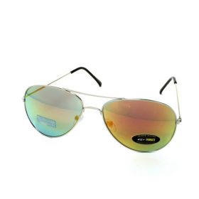 AIR FORCE Aviator Color Mirror Sunglasses (Color: Mirror Orange)